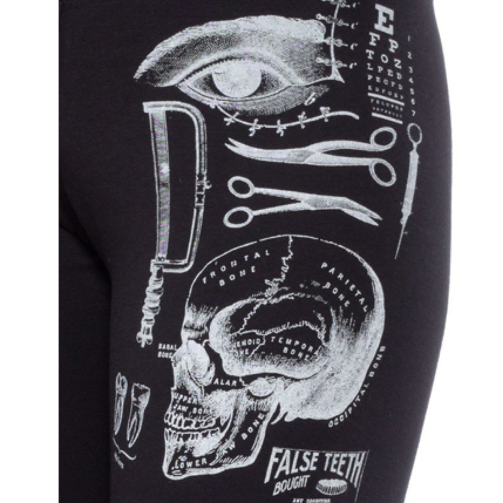 Se7en Deadly Yoga Pants Skull Goth Horror - Picture 3 of 3